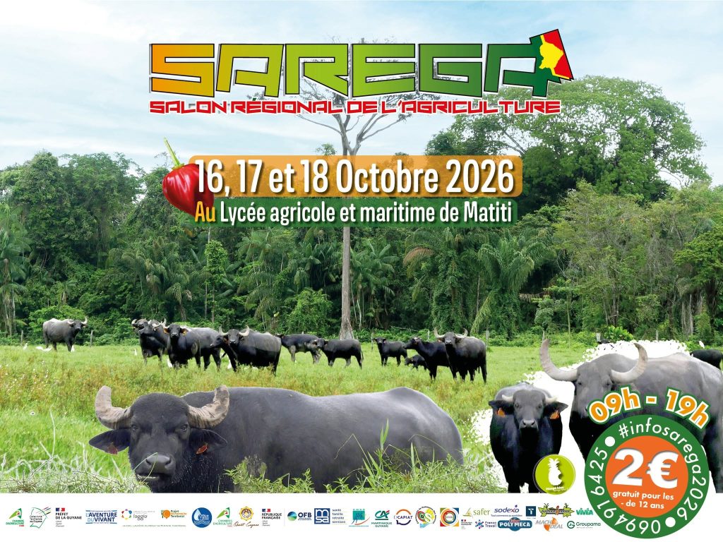 Affiche du SAREGA 2026, du 16 au 18 octobre au Lycée agricole et maritime de Matiti.